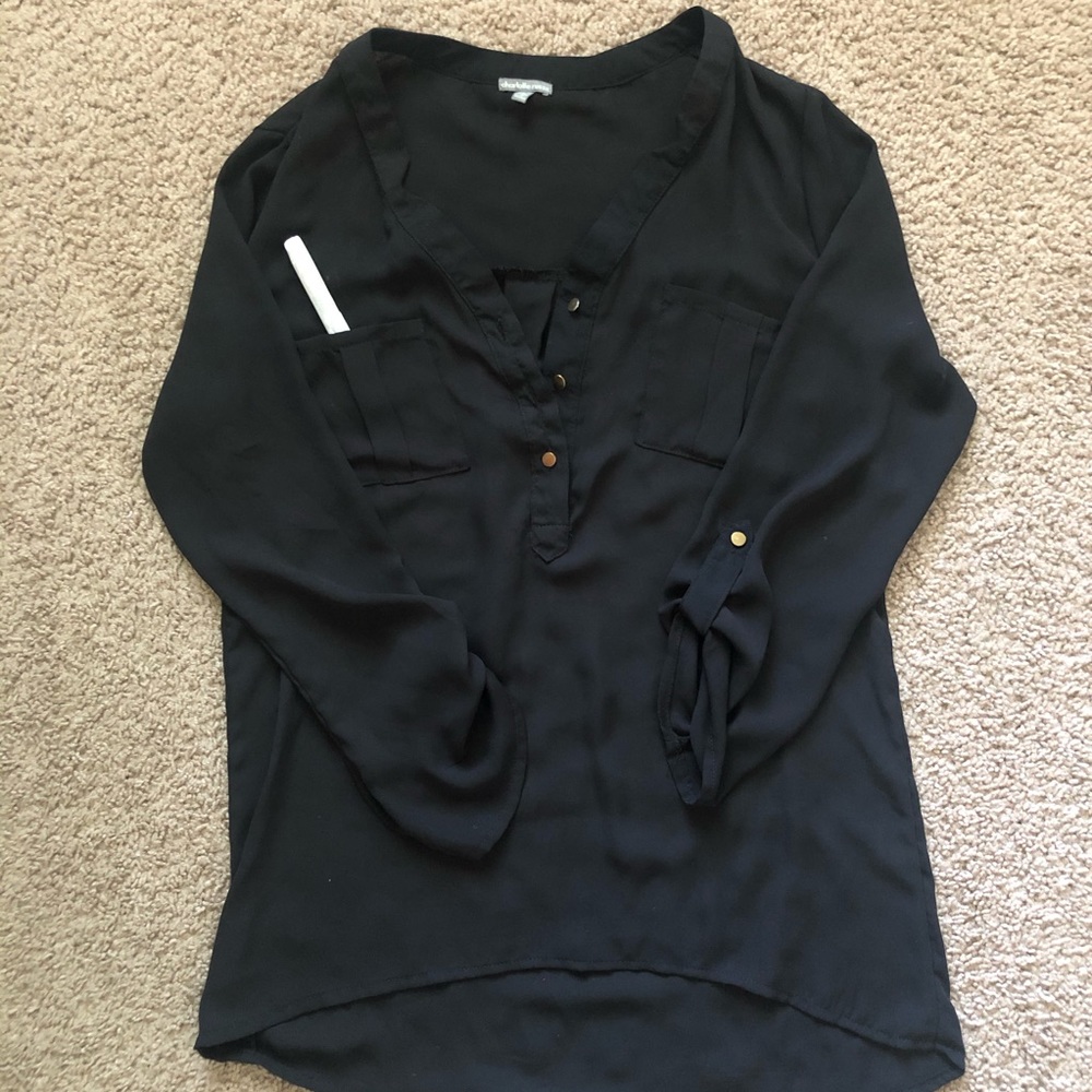 Black Button Up Blouse For Teen to Women’s